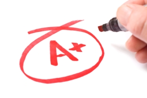 a test grade
